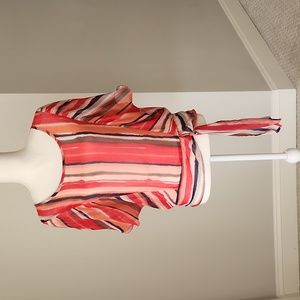 BCX Blouse with stretchy waist tie Size Small